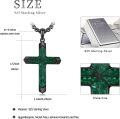wholesale 925 Sterling Silver Malachite Cross Pendant Chain Mens Religious s-0-1