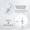 wholesale 925 Sterling Silver Blue Opal Sea Turtle Infinity Cross Pendant Necklace for Women/Mother/Daughter/Sister-0-3