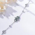 wholesale 925 Sterling Silver Abalone Shell Evil Eye Hamsa Hand Charm Bracelet for Women-0-2