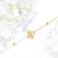 wholesale 14K Gold Double Heart Link Stone Bracelet s for Women and Girls-0-3