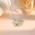 TOUPOP Sterling Silver Birthstones Personalized Love Infinity Necklace-0-1