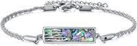 wholesale 925 Sterling Silver Abalone Shell Purple Crystal Dinosaur Design Bracelet for Women-Scottish Thistle