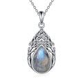 wholesale 925 Sterling Silver Waterdrop Pendant With Blue Flashing Labradorite Gemstone-0-0