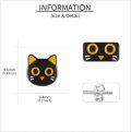 wholesale 925 Sterling Silver Cat Face Stud Earrings-0-4