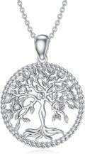 wholesale 925 Sterling Silver Cubic Zirconia Tree of Life Pendant Necklace for Women's s-0-0
