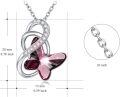 wholesale 925 Sterling Silver Infinity Butterfly Pendant Necklace with Austrian Crystals Anniversary or Birthday Gift for Women-0-4