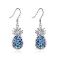 wholesale 925 Sterling Silver Abalone Shell Pineapple Drop Earrings Yoga Jewelry-0-0