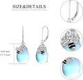 wholesale 925 Sterling Silver Honeybee Drop Earrings with Blue Opalite and Citrine Stone Elements-0-4