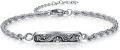 wholesale 925 Sterling Silver Floral Engraved Cremation Jewelry Urn Bracelet with  -0-0