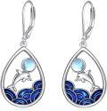 wholesale 925 Sterling Silver Turtle Moonstone Teardrop Earring Set Sea Life s for Her-0-6