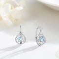 wholesale 925 Sterling Silver Moonstone Celtic Knot Drop Earrings Platinum Plated Teardrop Dangle Jewelry-0-3