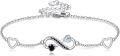 wholesale 925 Sterling Silver Heart and Infinity Charm Ankle Bracelet for Women-0-0