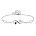 wholesale 925 Sterling Silver Heart and Infinity Charm Ankle Bracelet Wholesale for Women-0-0