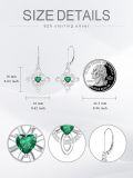 wholesale 925 Sterling Silver Celtic Knot Heart Birthstone Leverback Earrings for Women Mom-0-4