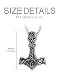 wholesale 925 Sterling Silver Thor Hammer Pendant Necklace-0-3