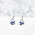 wholesale 925 Sterling Silver Blue Butterfly Dangle Earrings for Women Gifts 2 Long-0-3