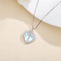 wholesale 925 Sterling Silver Moonstone RN Nurse Heart Necklace for Women, Graduation Gifts, Mother's Day, Valentine's Day, Nurses Day-0-2
