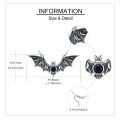 wholesale 925 Sterling Silver Bat Pendant Necklace-0-3