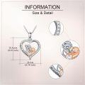 wholesale 925 Sterling Silver Heart Pendant Grandma and Granddaughter Love s for Women-0-4