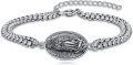 wholesale 925 Sterling Silver &  Virgin Mary Guadalupe Bracelet for Men & Women, Hypoallergenic Religious Jewelry Gift-0-0