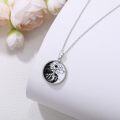 wholesale 925 Sterling Silver Tree of Life Yin Yang Necklace with Moon Sun Pendant for Men Women-0-1