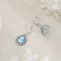 wholesale 925 Sterling Silver Larimar Drop Earrings Platinum Plated Filigree Teardrop Dangle Earrings For Women-0-3
