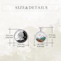 wholesale 925 Sterling Silver Mountain Pendant Necklace with Mustard Seed and Stones Christian Faith s for Women Girls-0-3