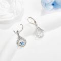 wholesale 925 Sterling Silver Butterfly Filigree Teardrop Leverback Dangle Earrings for Women Girls Gifts Blue Enamel Drop Jewelry 4cm Long-0-3