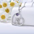 wholesale 925 Sterling Silver Cow Heart Love You Forever Pendant Necklace for Women-0-5