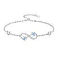 TOUPOP Sterling Silver & Stone Butterfly Dragonfly Dolphin Sea Turtle Adjustable Infinity Bracelet-0-0