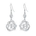 TOUPOP Sterling Silver Stone 18th Heart Drop Earrings For Women-0-0