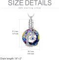 wholesale 925 Sterling Silver Rainbow Crystal Tree of Life Evil Eye Urn Keepsake Locket Necklace for Ashes Memorial Jewelry 24 Chain Included-0-5