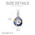 wholesale 925 Sterling Silver Tree Of Life Evil Eye Rainbow Crystal Oil Diffuser Pendant Necklace-0-5