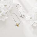 wholesale 925 Sterling Silver Bee Pull Through Earrings for Women-0-4
