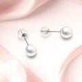 wholesale 18K Gold Freshwater Pearl Stud Earrings for Women (7 10mm)-0-12