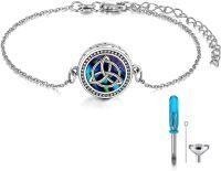 wholesale 925 Sterling Silver Celtic Knot Abalone Shell Locket Bracelet with Funnel and Spoon Set-Celtic Knot