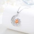wholesale 925 Sterling Silver Sun and Moon Pendant & Chain Set - Celestial s for Her-0-2