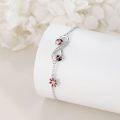 wholesale 925 Sterling Silver Infinity Love Ladybug Flower Charm Bracelet for Women-0-3
