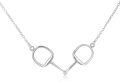 wholesale 925 Sterling Silver Horse Bit Charm Necklace for Women and Girls-0-0