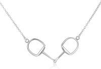 wholesale 925 Sterling Silver Horse Bit Charm Necklace for Women and Girls-Silver