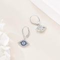 wholesale 925 Sterling Silver Evil Eye Dangle Earrings Minimalist s for Women-0-3
