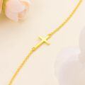 wholesale Gold Religious Cross Bracelet for Women - 7 inches Long -0-5