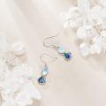wholesale Sterling Silver Abalone Moonstone Opal Cat Earrings for Women-0-2