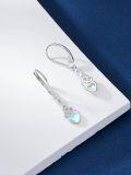 wholesale 925 Sterling Silver Heart-Shaped Moonstone Celtic Knot Dangle Drop Leverback Earrings-0-4