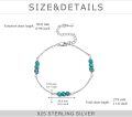 wholesale 925 Sterling Silver Turquoise Beads Chain Ankle Anklet for Women Beach Foot Jewelry-0-3