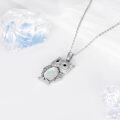 wholesale  Sterling Silver Lapis Turquoise Malachite Larimar Opal Owl Necklace Gift -0-22