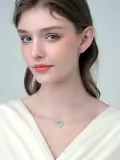 TOUPOP Sterling Silver Opal Dolphin Ocean Wave Pendant Necklace-0-1
