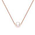 wholesale 14k White Gold Simple Freshwater Pearl Necklace-0-0