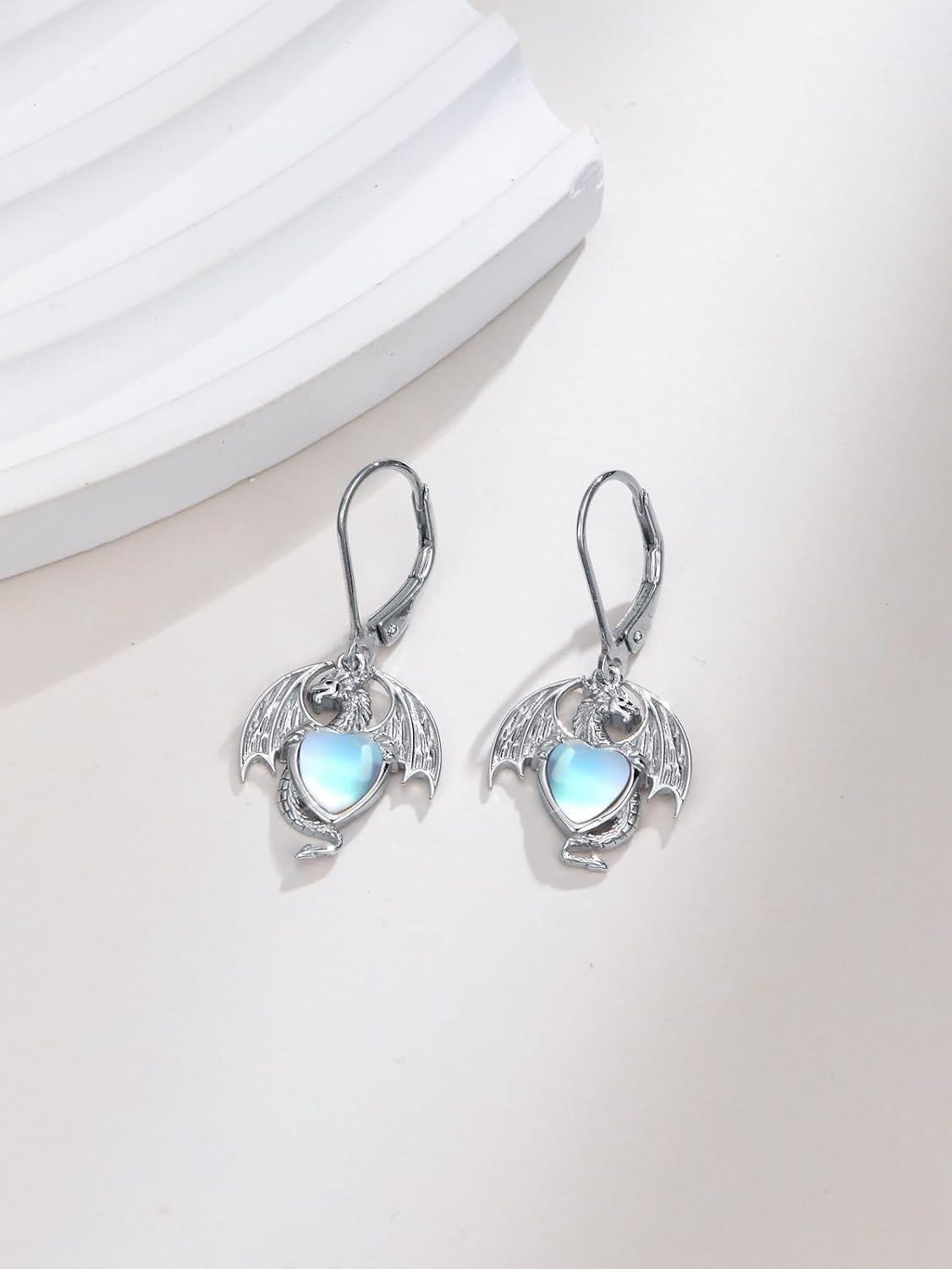 Sterling Silver Dragon Dangle Earrings Jewelry for Women -0-2
