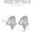 wholesale 925 Sterling Silver Celtic Knot Huggie Hoops - Triangular Design Studs for Women's Fashion  Set-0-3